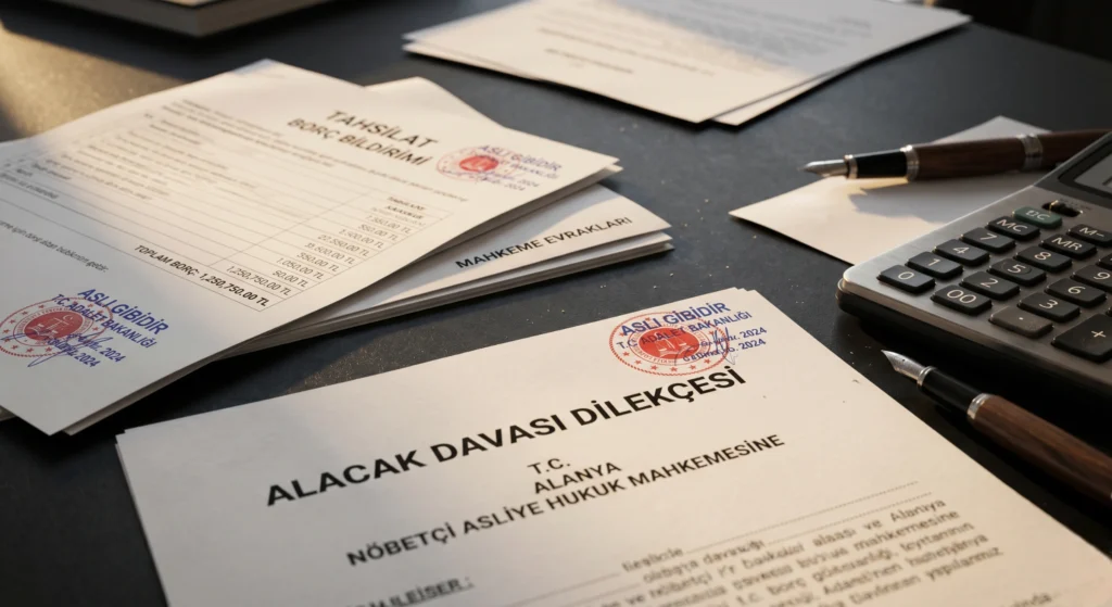 Alanya icra avukatları danışmanlık hizmeti, ilamlı ve ilamsız icra takibi süreçleri, borç tahsili ve Alanya İcra Müdürlükleri dosya yönetimi.